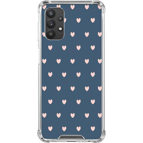 Blue and Pink Hearts Galaxy A32 5G Clear Case