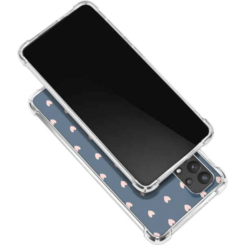 Blue and Pink Hearts Galaxy A32 5G Clear Case