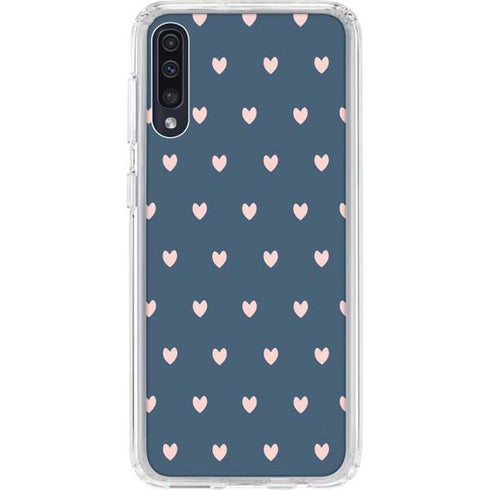 Blue and Pink Hearts Galaxy A50 Clear Case