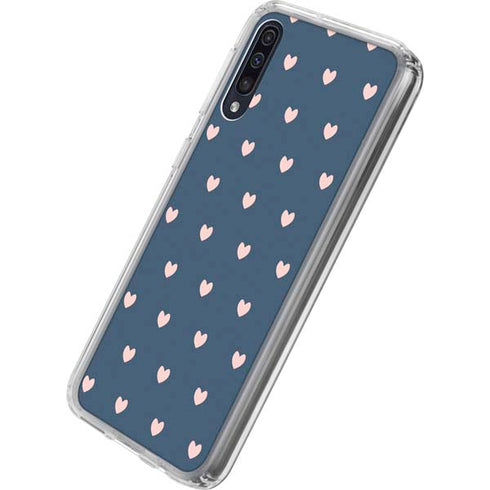Blue and Pink Hearts Galaxy A50 Clear Case