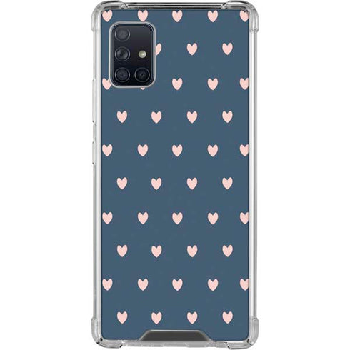 Blue and Pink Hearts Galaxy A51 5G Clear Case
