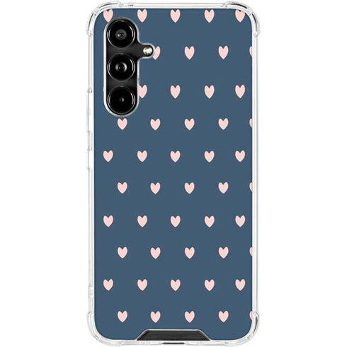 Blue and Pink Hearts Galaxy A54 5G Clear Case