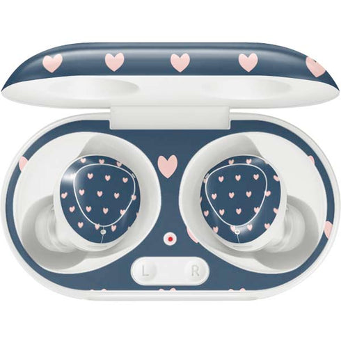 Blue and Pink Hearts Galaxy Buds Plus Skin