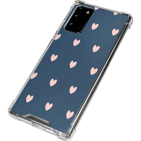 Blue and Pink Hearts Galaxy Note20 5G Clear Case