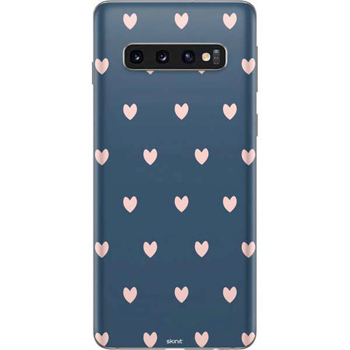 Blue and Pink Hearts Galaxy S10 Skin