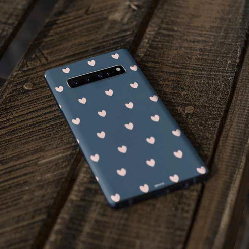 Blue and Pink Hearts Galaxy S10 Skin
