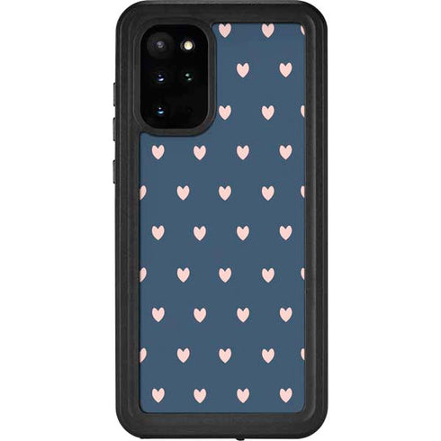 Blue and Pink Hearts Galaxy S20 Plus Waterproof Case