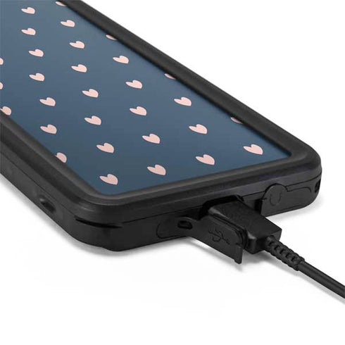 Blue and Pink Hearts Galaxy S20 Plus Waterproof Case