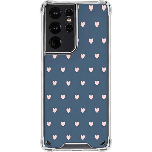 Blue and Pink Hearts Galaxy S21 Ultra 5G Clear Case