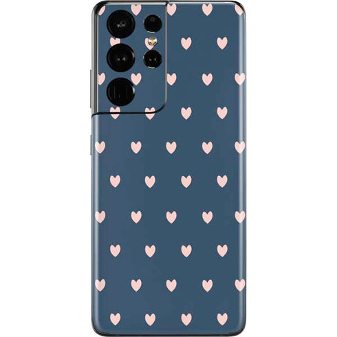Blue and Pink Hearts Galaxy S21 Ultra 5G Skin