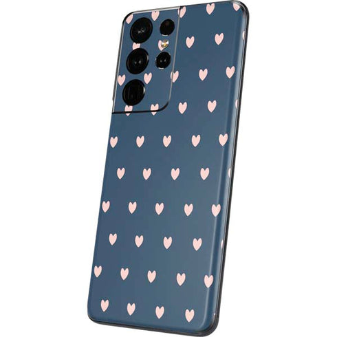 Blue and Pink Hearts Galaxy S21 Ultra 5G Skin