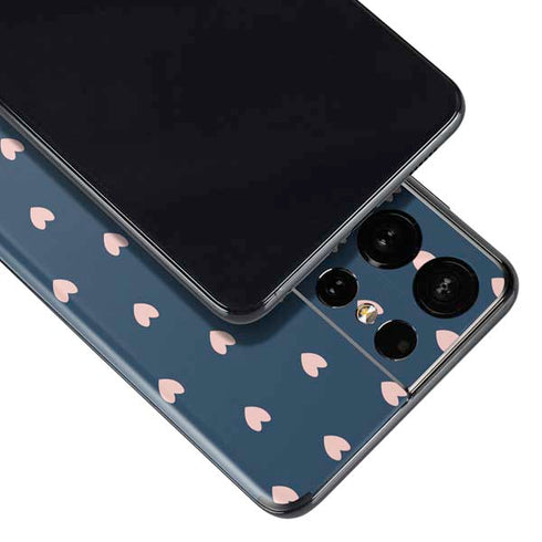 Blue and Pink Hearts Galaxy S21 Ultra 5G Skin