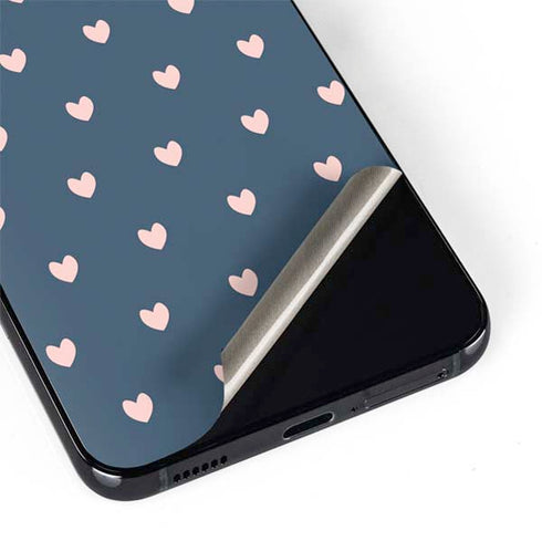 Blue and Pink Hearts Galaxy S22 Skin
