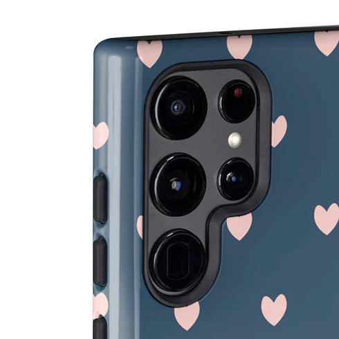 Blue and Pink Hearts Galaxy S22 Ultra Pro Case