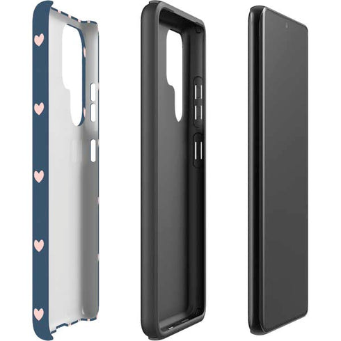 Blue and Pink Hearts Galaxy S22 Ultra Pro Case