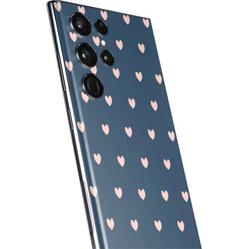Blue and Pink Hearts Galaxy S22 Ultra Skin