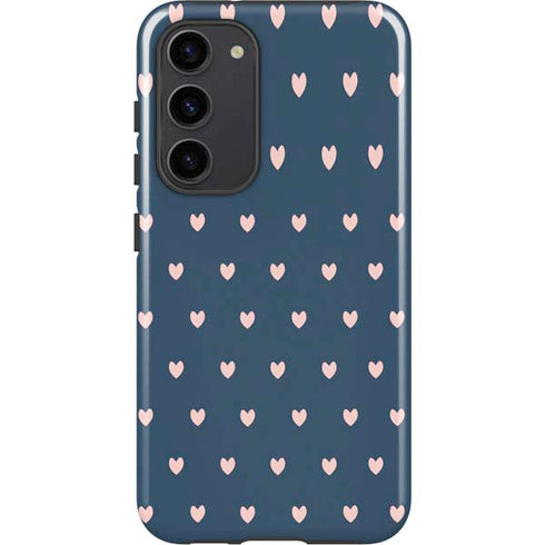 Blue and Pink Hearts Galaxy S23 Plus Pro Case