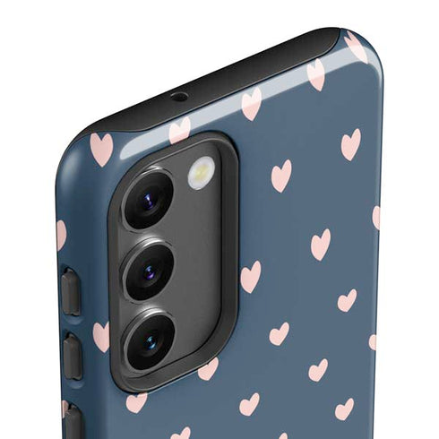 Blue and Pink Hearts Galaxy S23 Plus Pro Case