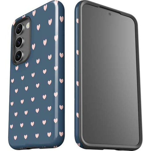 Blue and Pink Hearts Galaxy S23 Pro Case