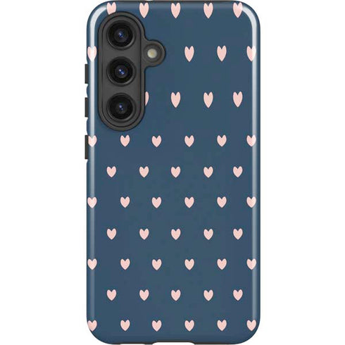 Blue and Pink Hearts Galaxy S24 Impact Case