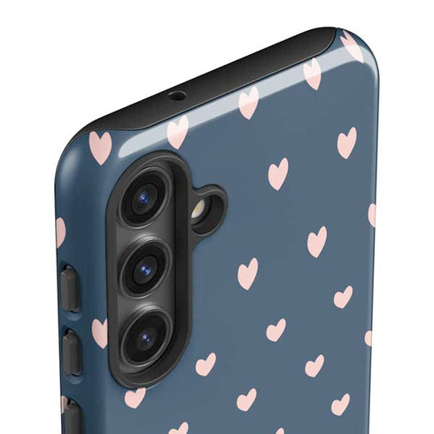 Blue and Pink Hearts Galaxy S24 Impact Case
