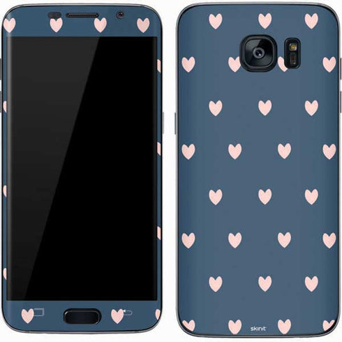 Blue and Pink Hearts Galaxy S7 Skin