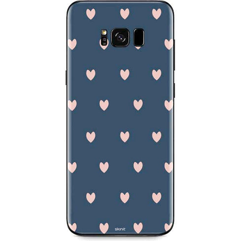 Blue and Pink Hearts Galaxy S8 Skin