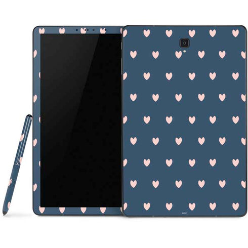 Blue and Pink Hearts Samsung Galaxy Tab Skin
