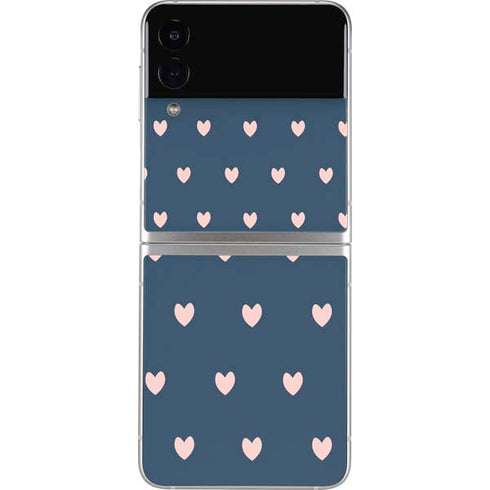 Blue and Pink Hearts Galaxy Z Flip3 5G Skin