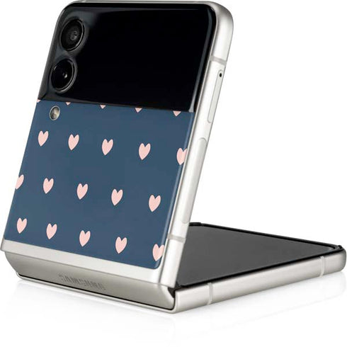 Blue and Pink Hearts Galaxy Z Flip3 5G Skin