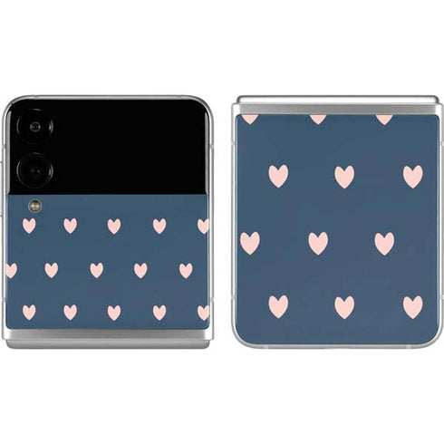 Blue and Pink Hearts Galaxy Z Flip4 5G Skin