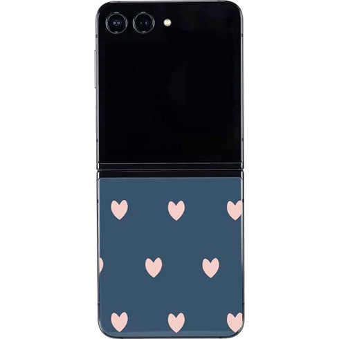 Blue and Pink Hearts Galaxy Z Flip5 5G Skin
