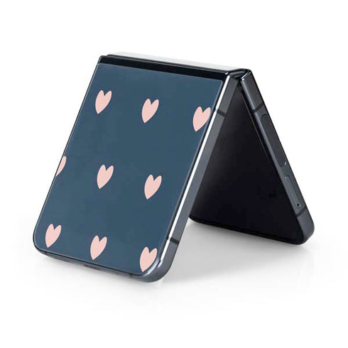 Blue and Pink Hearts Galaxy Z Flip5 5G Skin