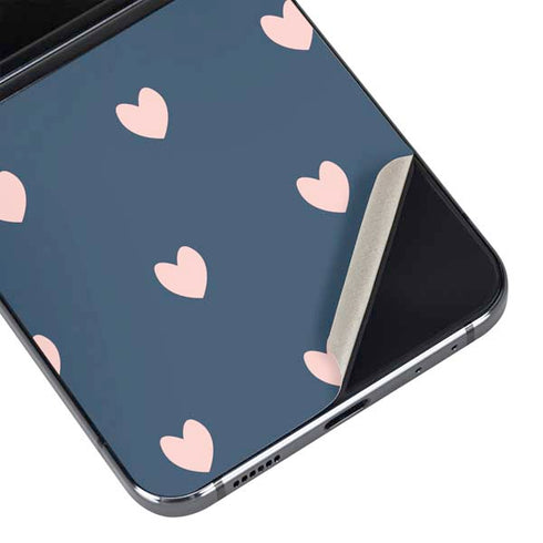 Blue and Pink Hearts Galaxy Z Flip5 5G Skin