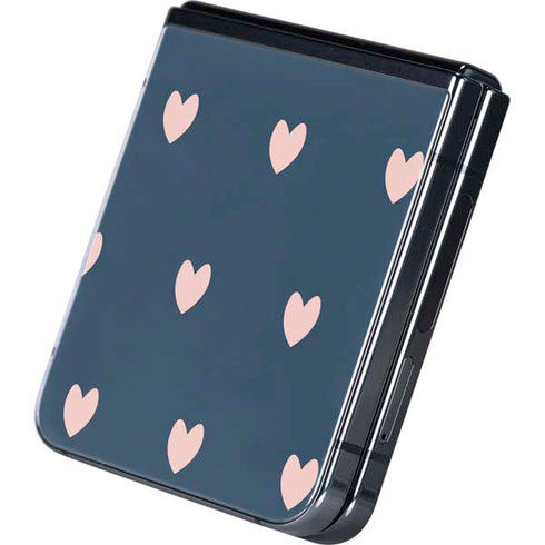 Blue and Pink Hearts Galaxy Z Flip5 5G Skin