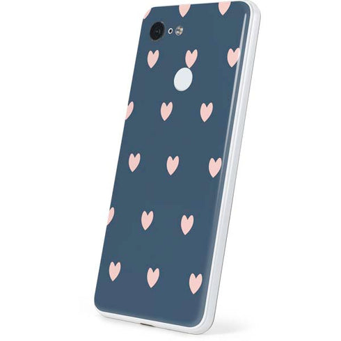 Blue and Pink Hearts Google Pixel 3 Skin