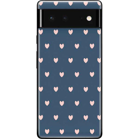 Blue and Pink Hearts Google Pixel 6 Skin