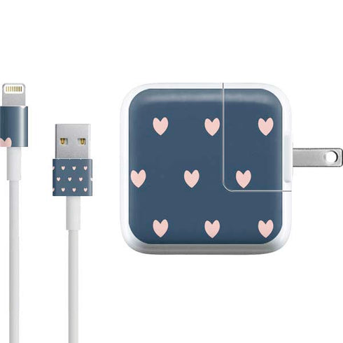 Blue and Pink Hearts iPad Charger (10W USB) Skin