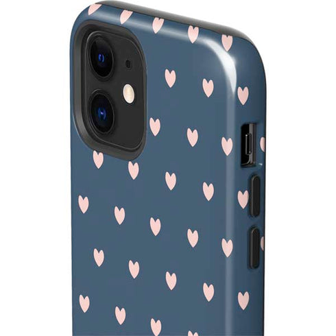 Blue and Pink Hearts iPhone 12 Impact Case