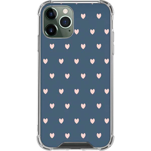 Blue and Pink Hearts iPhone 12 Pro Max Clear Case