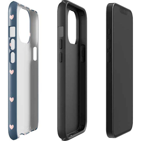 Blue and Pink Hearts iPhone 13 Pro Max Impact Case