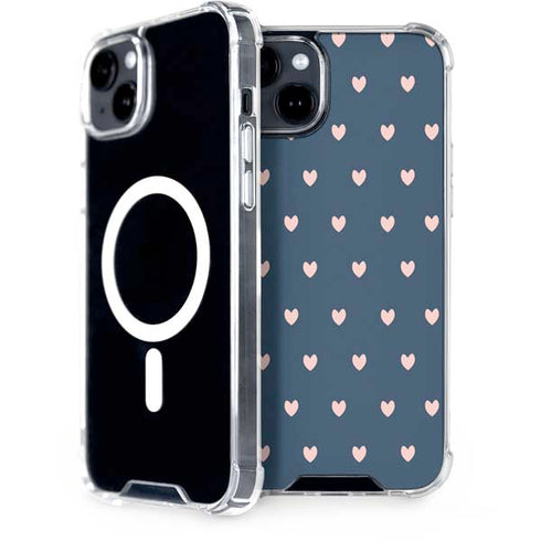 Blue and Pink Hearts iPhone 15 MagSafe Case