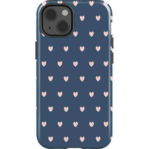 Blue and Pink Hearts iPhone 15 Impact Case