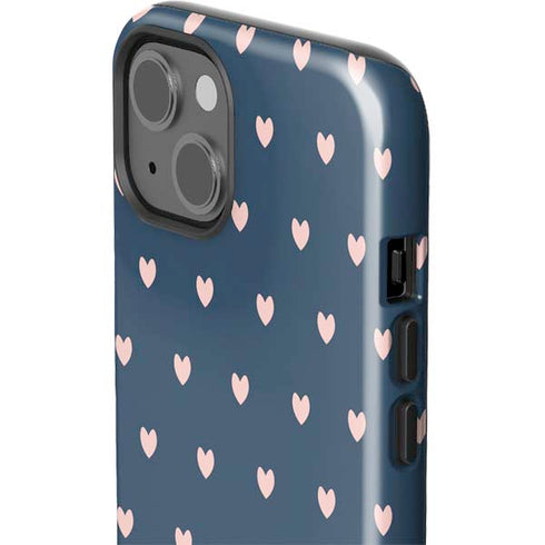 Blue and Pink Hearts iPhone 15 Impact Case