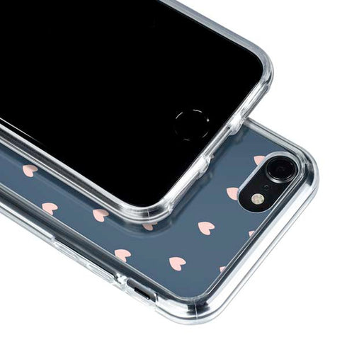 Blue and Pink Hearts iPhone SE (2nd & 3rd Gen) Clear Case