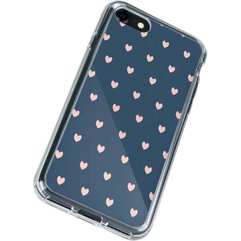 Blue and Pink Hearts iPhone SE (2nd & 3rd Gen) Clear Case
