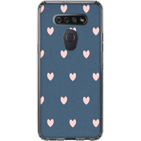 Blue and Pink Hearts LG K51/Q51 Clear Case