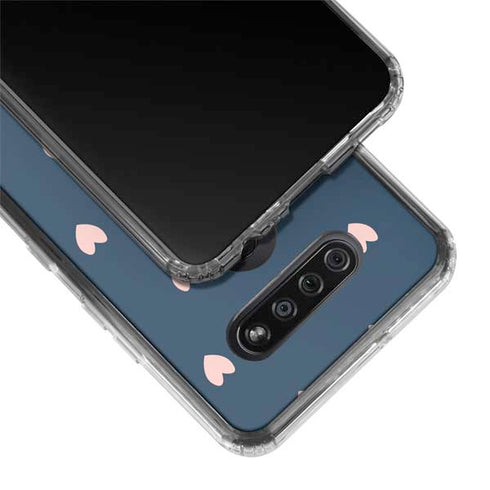 Blue and Pink Hearts LG K51/Q51 Clear Case