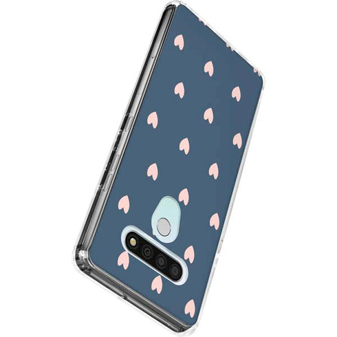 Blue and Pink Hearts LG Stylo 6 Clear Case