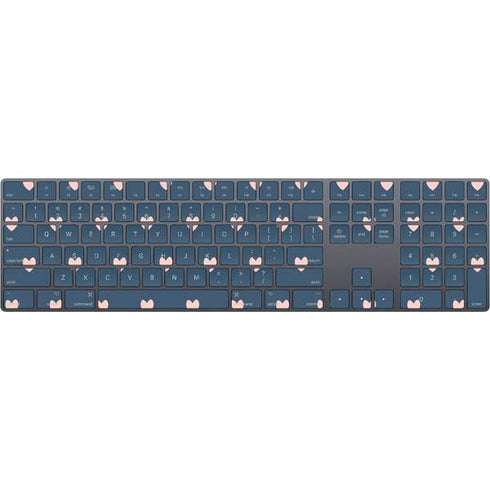Blue and Pink Hearts Magic Keyboard with Numeric Keypad Skin